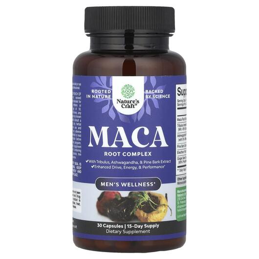 Основное фото товара Nature's Craft, Мака, Men's Wellness Maca Root Complex,