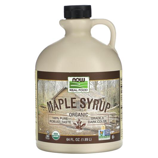 Основне фото товара Maple Syrup Основне фото товара NOW Foods, Maple Syrup, Кленовий сироп, 1.89 л