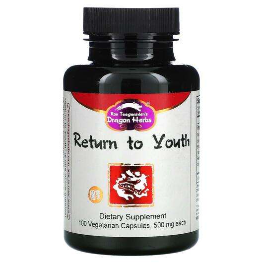 Основне фото товара Dragon Herbs, Return to Youth 500 mg, Повернення до молодості,...