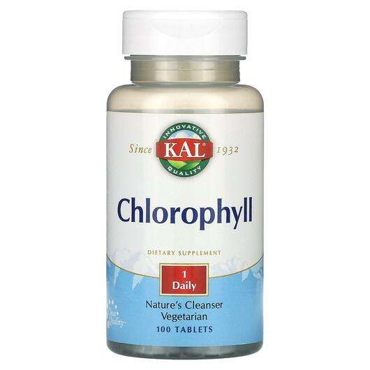 Основное фото товара KAL, Хлорофилл, Chlorophyll, 100 таблеток