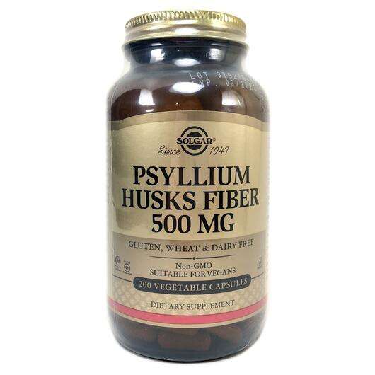 Основное фото товара Solgar, Псиллиум 500 мг, Psyllium Husks Fiber 500 mg, 200 капсул