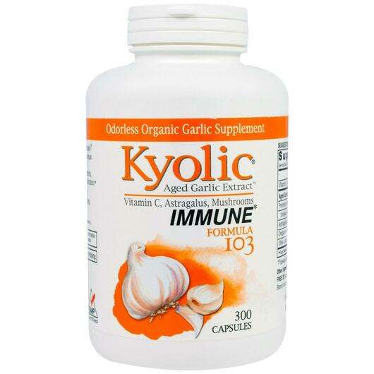 Основне фото товара Kyolic, Garlic Extract Immune Formula 103, Екстракт Часнику, 3...