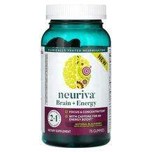 Schiff, Neuriva Brain + Energy Natural Blackberry, 75 Gummies