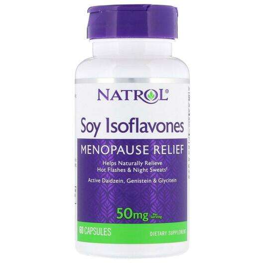 Основне фото товара Natrol, Soy Isoflavones 50 mg, Соєві ізофлавони, 60 капсул