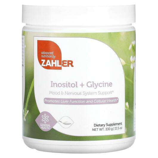 Основне фото товара Zahler, Inositol + Glycine, Вітамін B8 Інозитол, 330 г