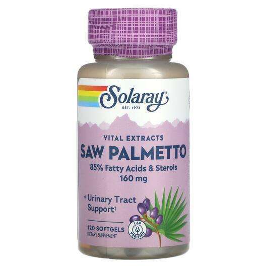 Основне фото товара Solaray, Vital Extracts Saw Palmetto 160 mg, Сав Пальметто, 12...