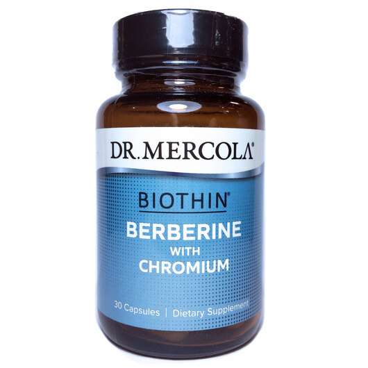 Основне фото товара Dr. Mercola, Biothin Berberine with Chromium, Берберин з Хромо...