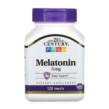 21st Century, Мелатонин 5 мг, Melatonin 5 mg, 120 таблеток