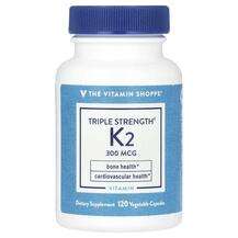 The Vitamin Shoppe, Vitamin K2 Triple Strength 300 mcg, 120 Ve...