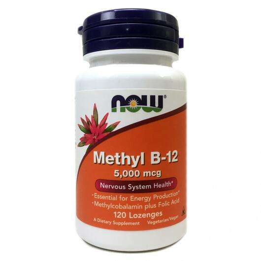 Основне фото товара Now, Methyl B12 5000 mcg, Метил B 12 5000 мкг, 120 пастилок