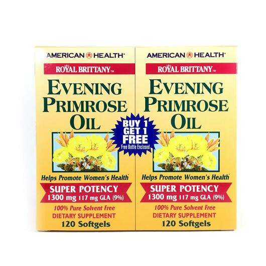 Основне фото товара American Health, Evening Primrose Oil, Масло примули 1300 мг 2...