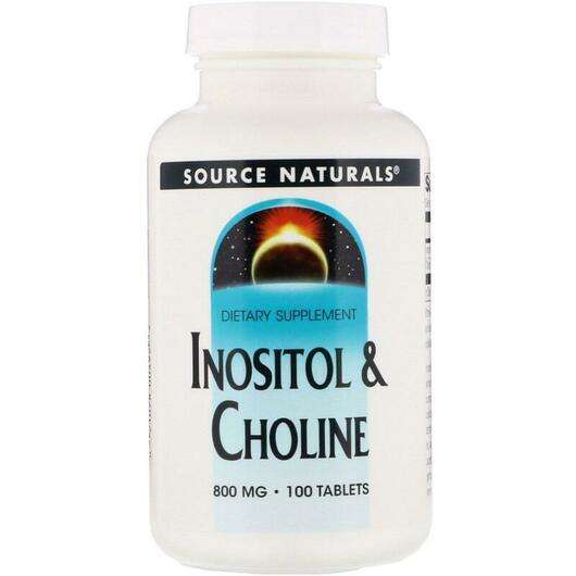 Основне фото товара Source Naturals, Inositol Choline, Інозітол і Холін 800 мг, 10...