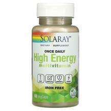 Solaray, Once Daily High Energy Multivitamin Iron Free, 60 Veg...