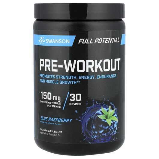 Основне фото товара Full Potential Pre-Workout Blue Raspberry Основне фото товара Full Potential Pre-Workout Blue Raspberry, Передтренувальний комп