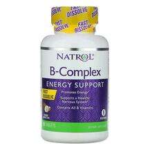 Natrol, B-комплекс, B-Complex Fast Dissolve Coconut Natural Fl...