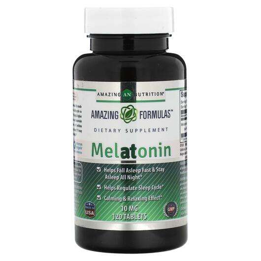 Основне фото товара Amazing Nutrition, Melatonin 10 mg, Мелатонін, 120 таблеток