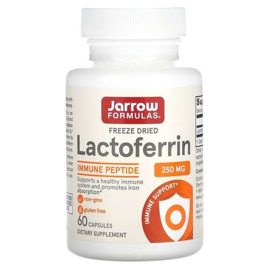 Основное фото товара Jarrow Formulas, Лактоферрин 250 мг, Lactoferrin, 60 капсул