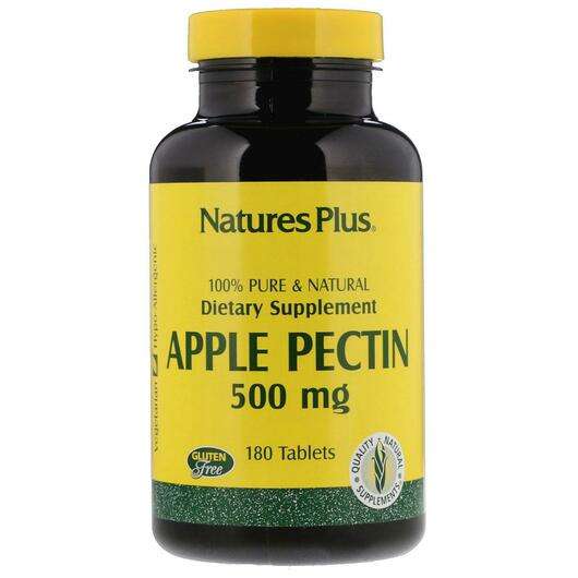 Основное фото товара Natures Plus, Яблочный пектин 500 мг, Apple Pectin 500 mg 180,...