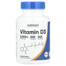 Vitamin D3 5000 IU Витамин D3 Nutricost 240 капсул Vitamin D3 5000 IU Витамин D3 Nutricost 240 капсул