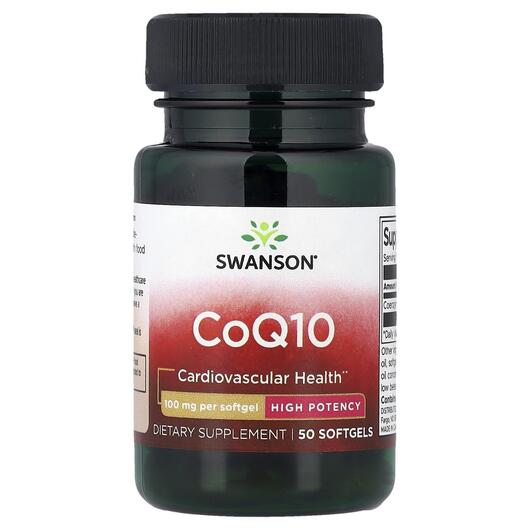 Основне фото товара CoQ10 High Potency 100 mg Основне фото товара Swanson, CoQ10 High Potency 100 mg, Коензим CoQ10, 50 капсул
