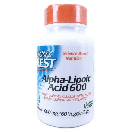 Основне фото товара Doctor's Best, Alpha-Lipoic Acid 600 mg, Альфа-ліпоєва кислота...
