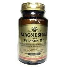 Solgar, Magnesium with Vitamin B6, Магній B6, 100 таблеток