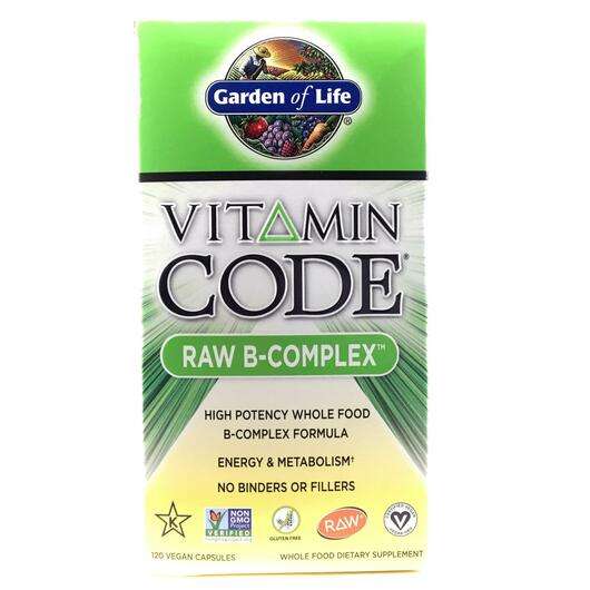 Основне фото товара Garden of Life, Vitamin Code RAW B-Complex, B-комплекс, 120 ка...