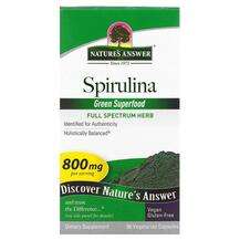 Nature's Answer, Spirulina 800 mg 90 Vegetarian, Спіруліна 800...