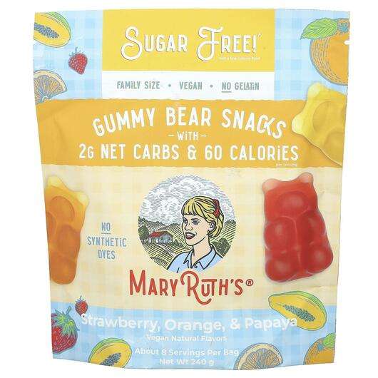 Основне фото товара MaryRuth's, Gummy Bear Snacks Strawberry Orange & Papaya, ...