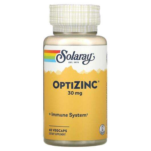 Основное фото товара Solaray, Цинк 30 мг, OptiZinc 30 mg, 60 капсул