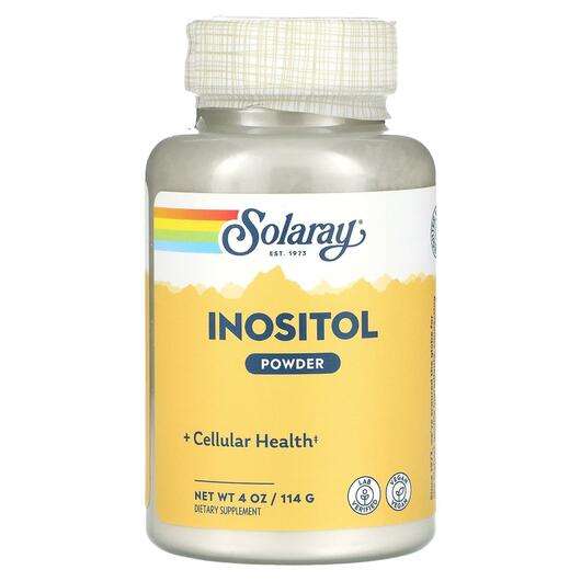 Основне фото товара Solaray, Inositol Powder, Вітамін B8 Інозитол, 114 г