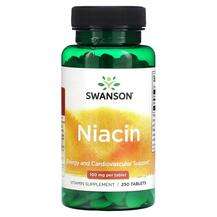 Swanson, Витамин B3 РР, Niacin 100 mg, 250 таблеток