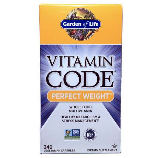 Основне фото товара Garden of Life, Vitamin Code Perfect Weight, Контроль ваги, 24...
