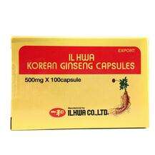 Ilhwa, Korean Ginseng 500 mg 100, Женьшень звичайний, 100 капсул