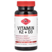 Vitamin K2 + D3 Витамины D3 + K2 Olympian Labs 60 капсул Vitamin K2 + D3 Витамины D3 + K2 Olympian Labs 60 капсул