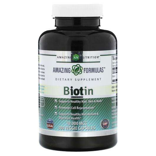 Основное фото товара Amazing Nutrition, Витамин B7 Биотин, Biotin 10000 mcg, 400 ка...