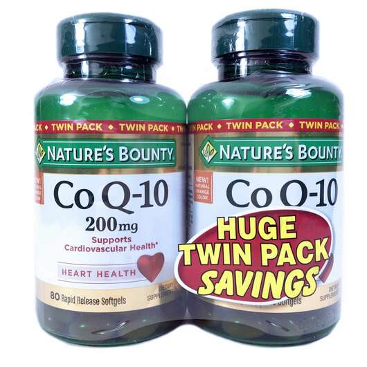 Основное фото товара Nature's Bounty, CoQ-10, CoQ-10 200 mg, 80 капсул