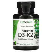 Emerald, Витамины D3 & K2, Vitamin D3 + K2, 60 капсул