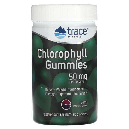 Основное фото товара Trace Minerals, Хлорофилл, Chlorophyll Gummies Berry 50 mg, 60...