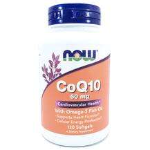Now, CoQ10 with Omega-3 60 mg, CoQ10 з риб'ячим жиром 60 мг, 1...