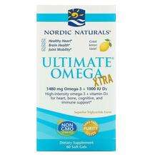 Nordic Naturals, Ультимейт Омега, Ultimate Omega Xtra, 60 капсул