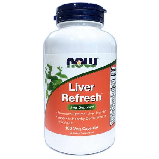 Основне фото товара Now, Liver Refresh, Підтримка печінки, 180 капсул