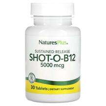 Natures Plus, Метилкобаламин B12, Shot-O-B12 5000 mcg, 30 табл...