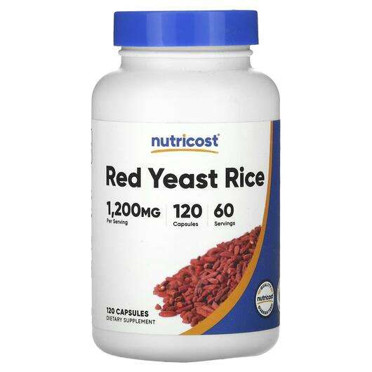 Основное фото товара Nutricost, Красный дрожжевой рис, Red Yeast Rice 1200 mg, 120 ...