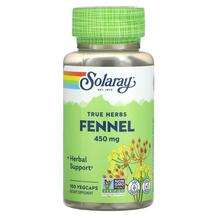 Solaray, True Herbs Fennel 450 mg, 100 VegCaps