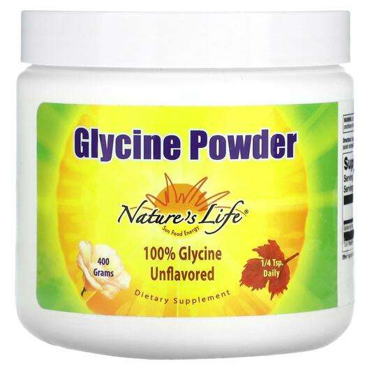 Основное фото товара Natures Life, L-Глицин, Glycine Powder Unflavored, 400 г