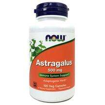 Now, Astragalus 500 mg, Корінь астрагала 500 мг, 100 капсул