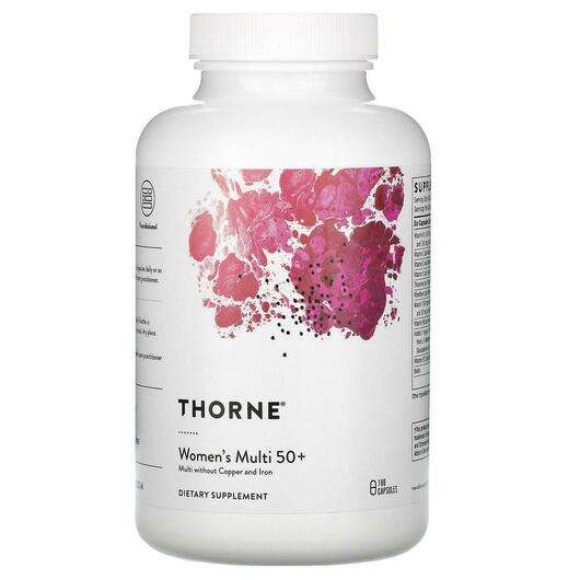 Основное фото товара Thorne, Мультивитамины, Women's Multi 50+, 180 капсул