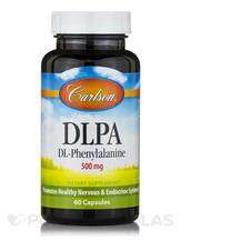 Carlson, Бета Аланин, DLPA DL-Phenylalanine 500 mg, 60 капсул