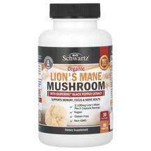 Organic Lion's Mane Mushroom with Bioperine Black Pepper Extra...